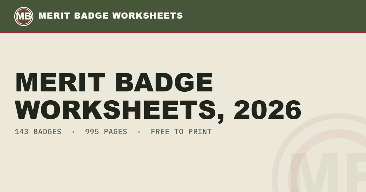 Household Experiments Worksheet.pdf Home Repairs Merit Badge Requirements & Workbook (2026) — Merit Badge ...